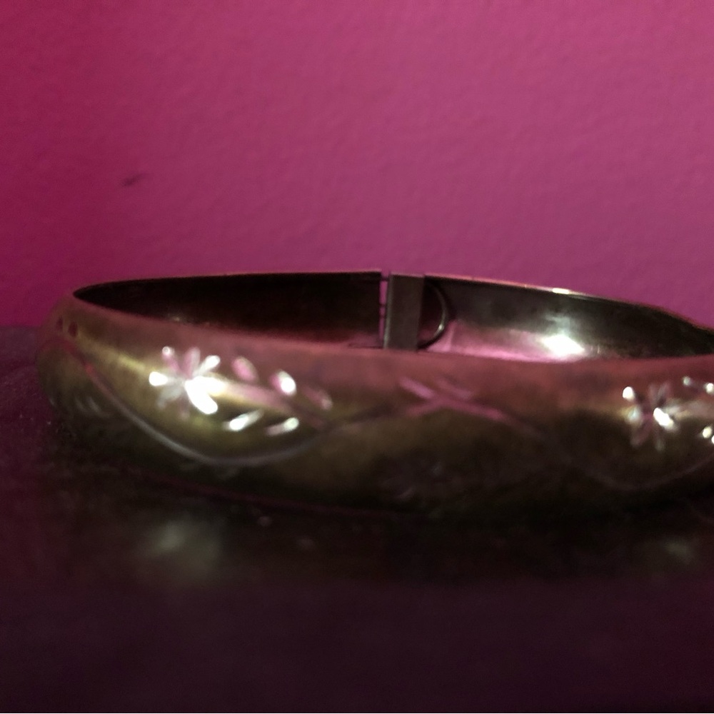 Sterling silver and 10k gold bracelet